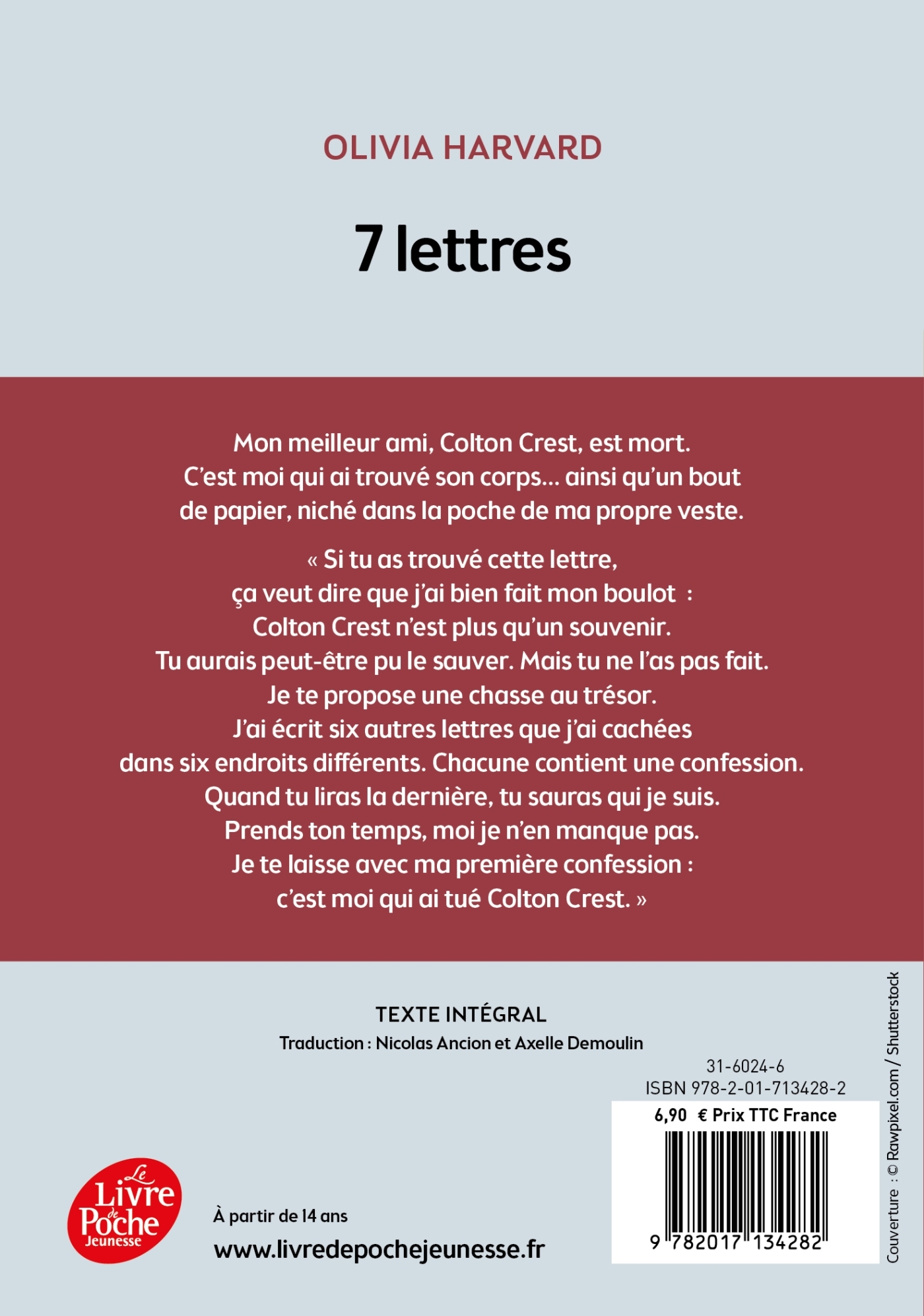 7 lettres - Olivia Harvard - POCHE JEUNESSE