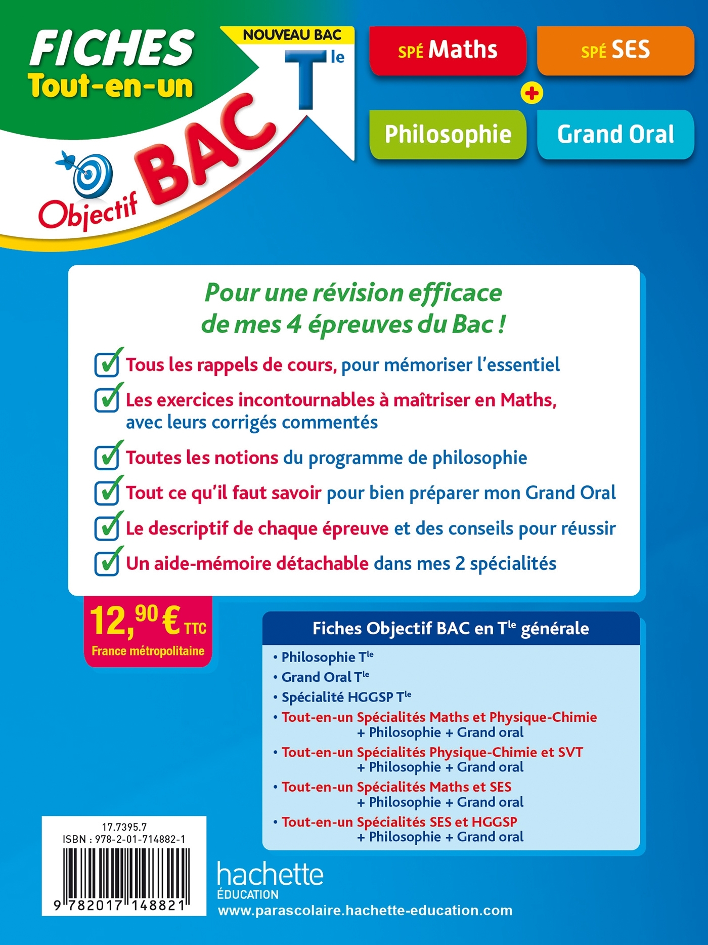 Objectif BAC Fiches  Tout-en-un Tle Spécialités Maths et SES + Philo + Grand oral - Isabelle Lisle - HACHETTE EDUC