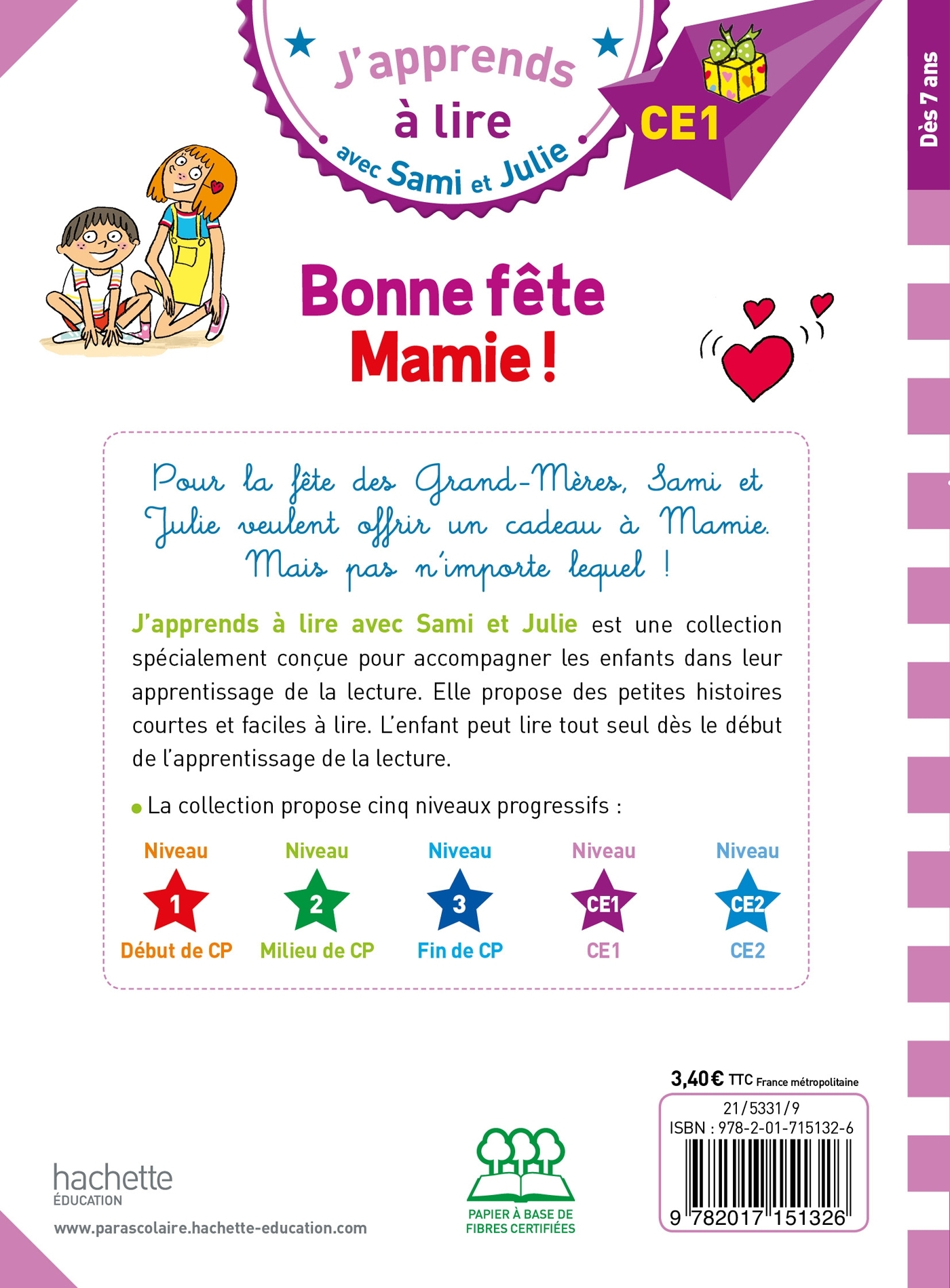 Sami et Julie CE1 Bonne fête Mamie ! - Thérèse Bonté - HACHETTE EDUC