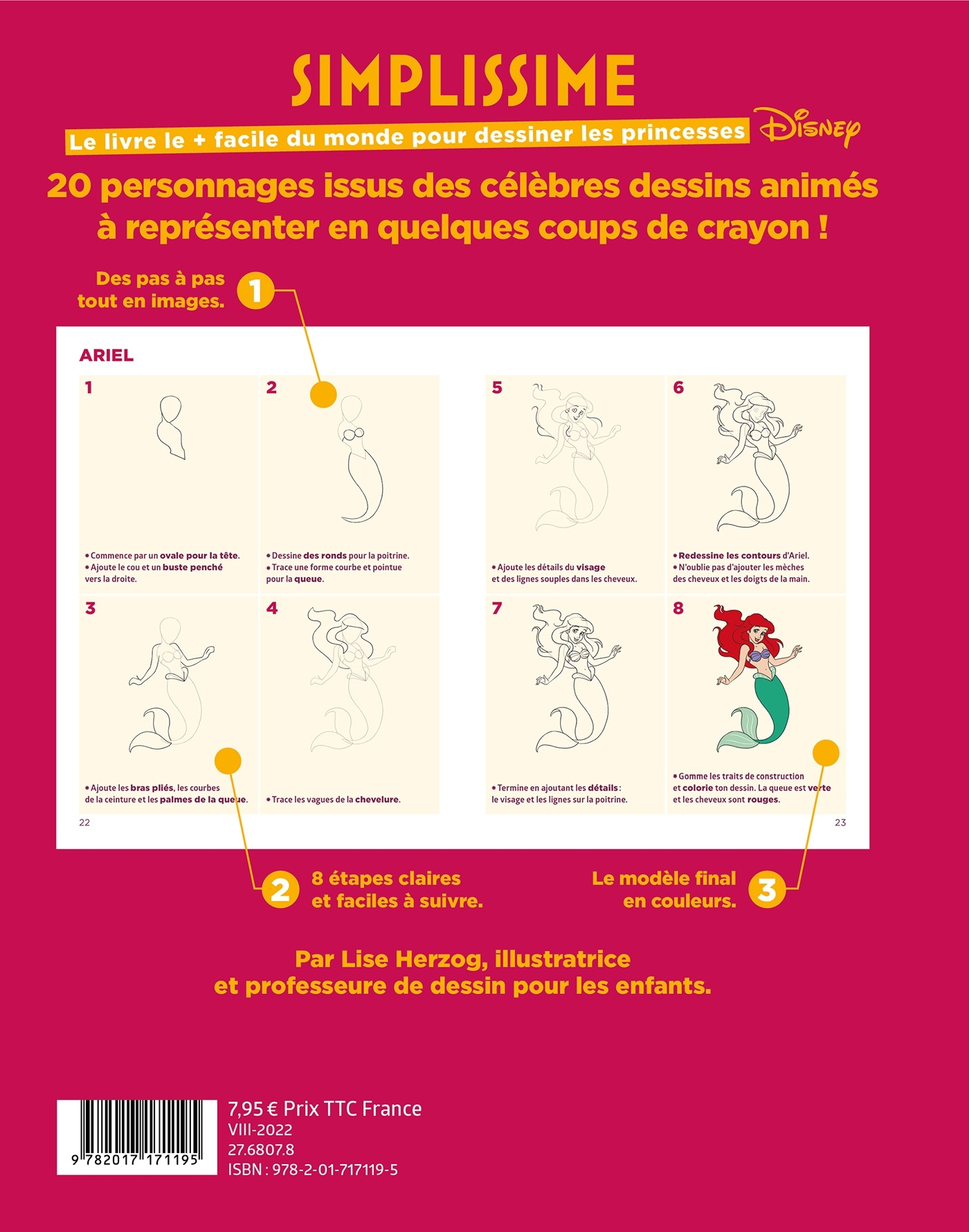 SIMPLISSIME POUR DESSINER LES PRINCESSES DISNEY - Lise Herzog - HACHETTE ENFANT