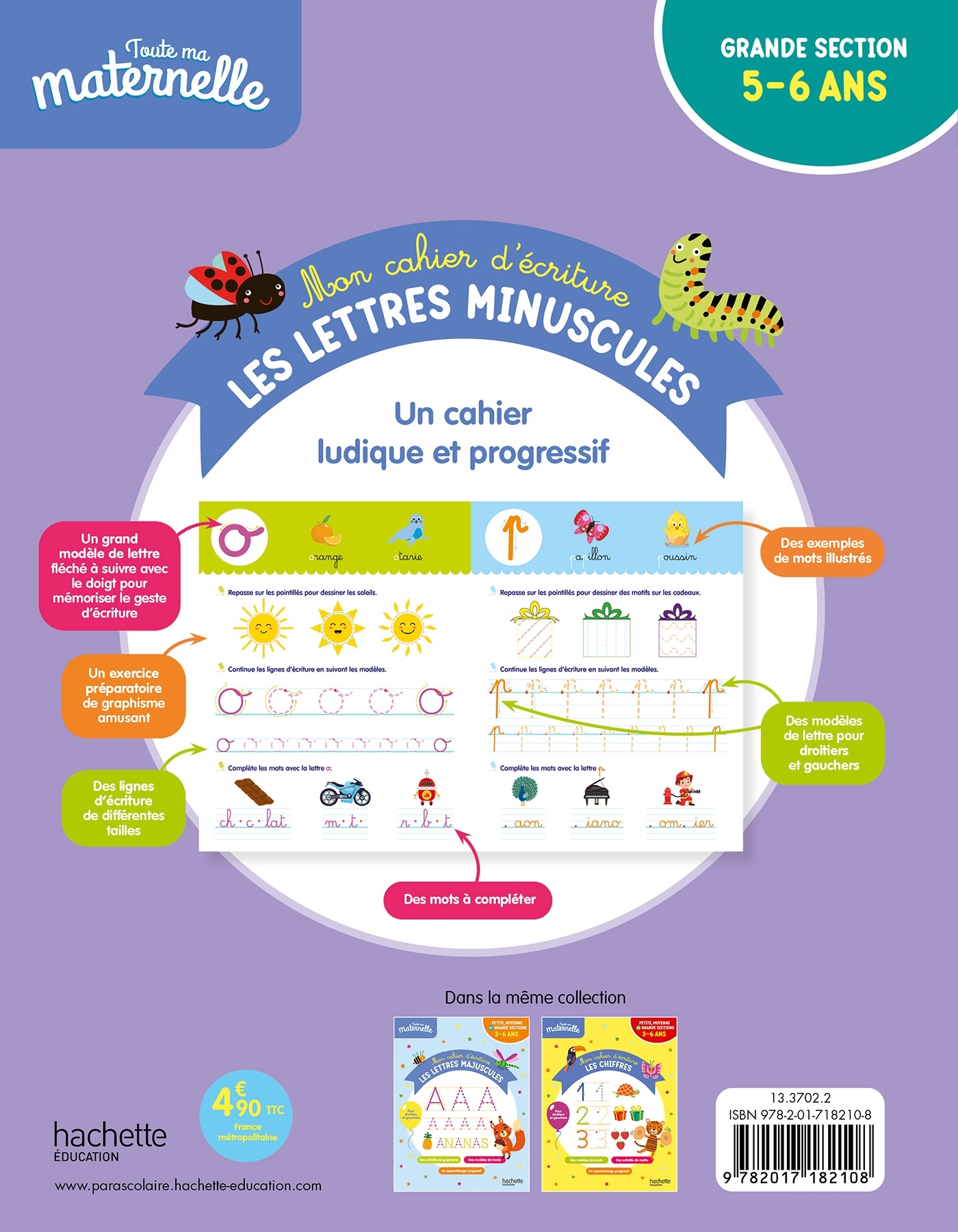 Toute ma maternelle - Mon cahier d'écriture : les lettres minuscules - Alain Boyer - HACHETTE EDUC