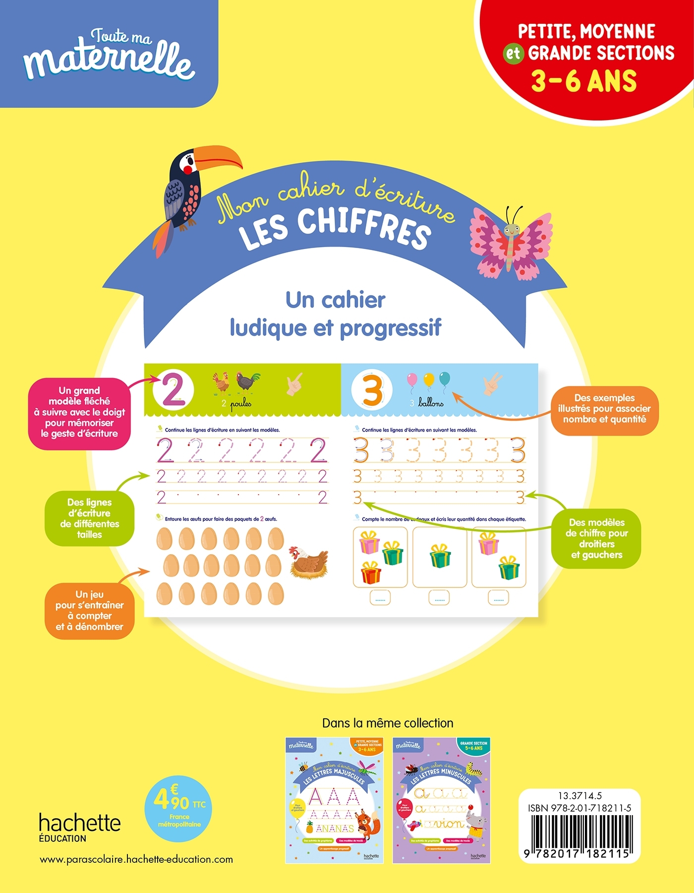 Toute ma maternelle - Mon cahier d'écriture : les chiffres - Alain Boyer - HACHETTE EDUC