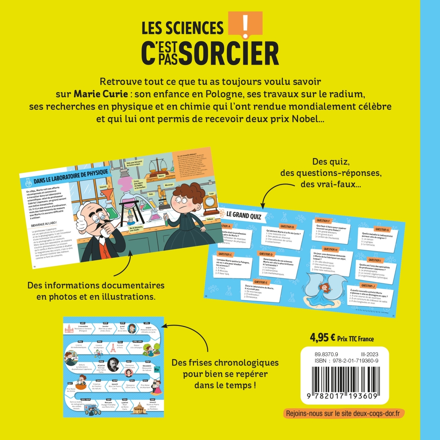 Les sciences C'est pas sorcier - Marie Curie - Eric Mathivet - DEUX COQS D OR