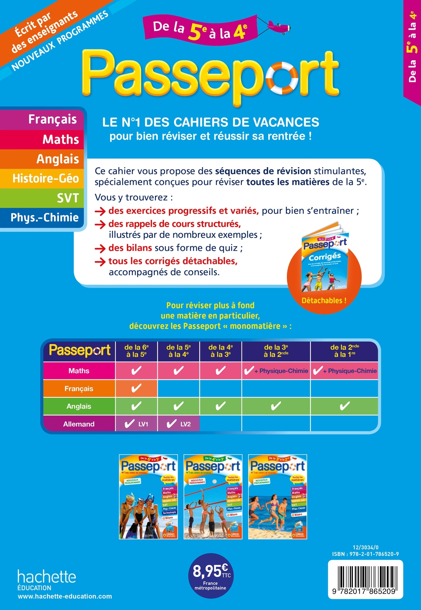 Passeport - Toutes les matières de la 5e à la 4e - Cahier de vacances 2021 - Isabelle Lisle - HACHETTE EDUC