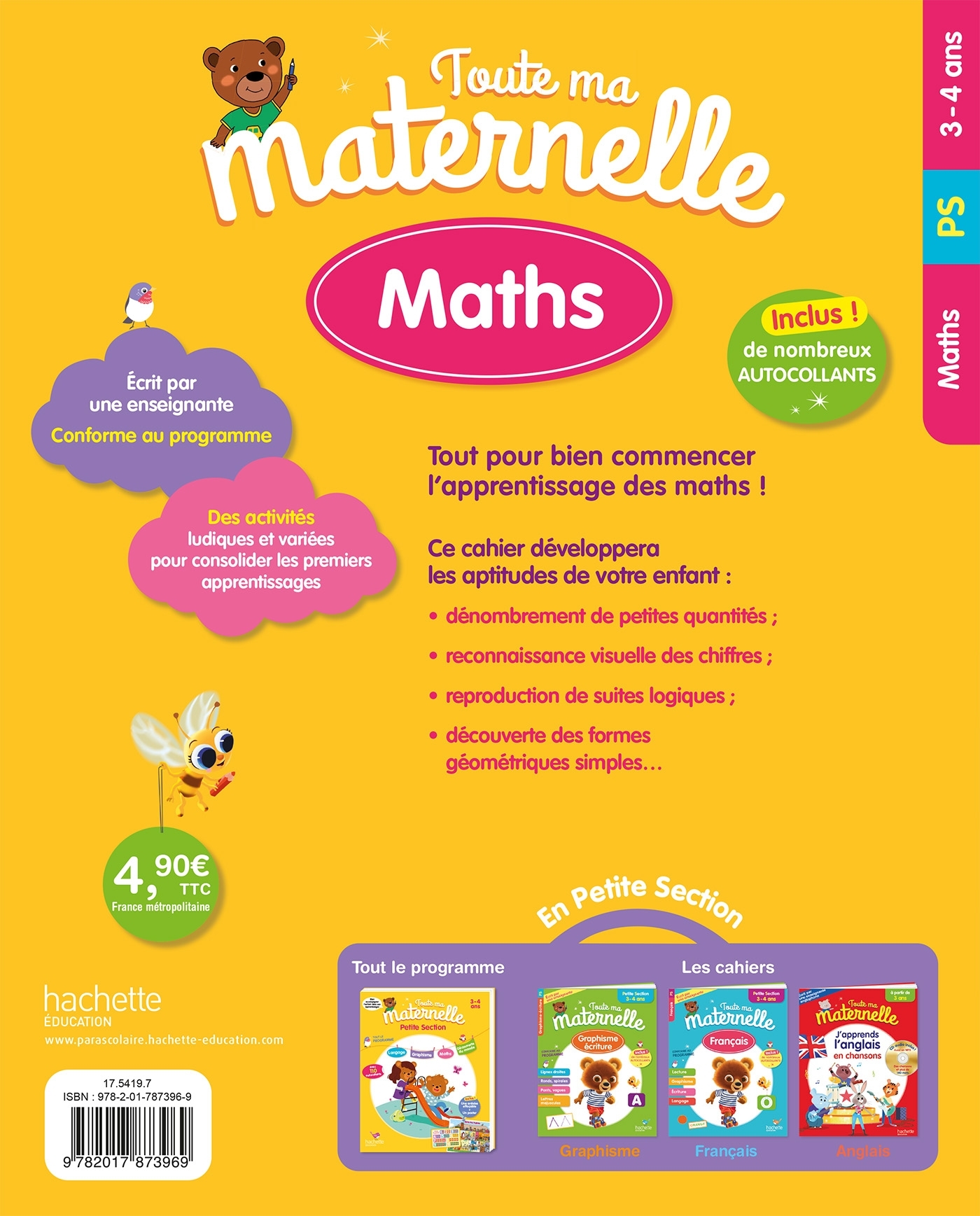 Toute Ma Maternelle - Maths Petite Section (3-4 ans) - Caroline Marcel - HACHETTE EDUC