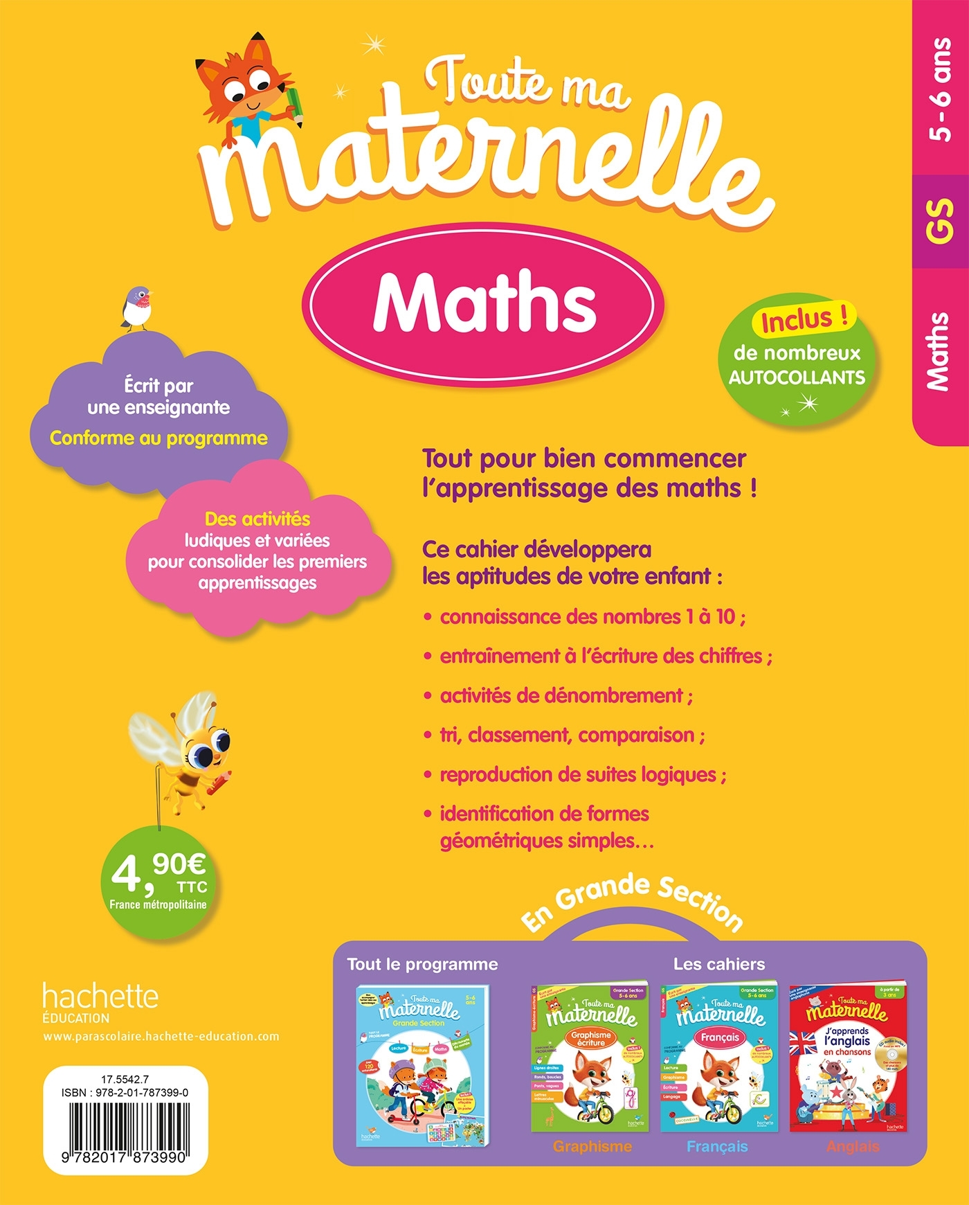 Toute Ma Maternelle - Maths Grande Section (5-6 ans) - Caroline Marcel - HACHETTE EDUC