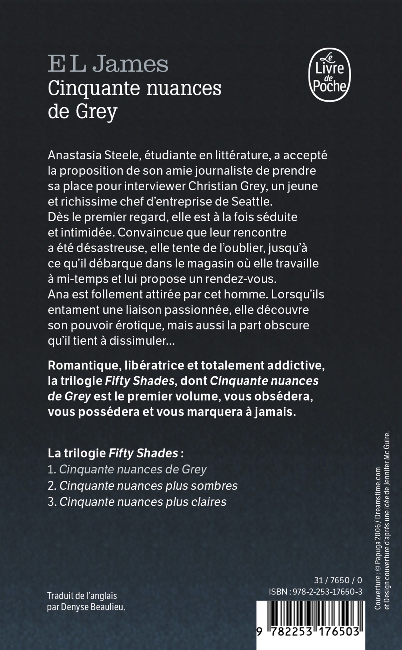 Cinquante nuances de Grey (Cinquante nuances, Tome 1) - E L James - LGF