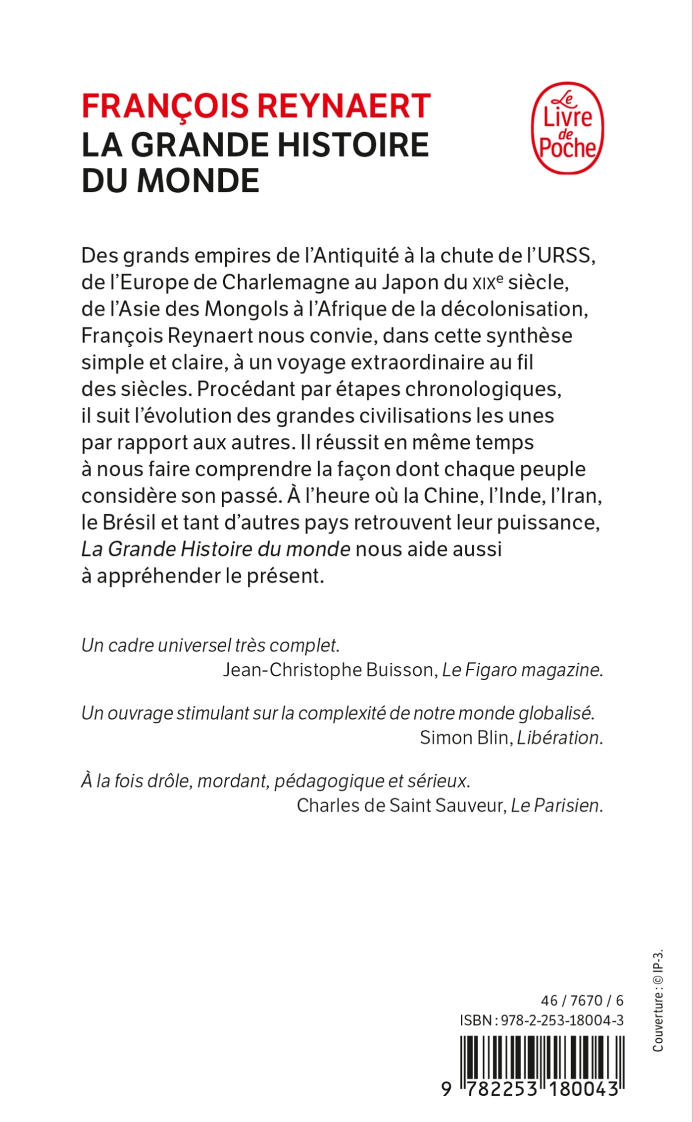 La grande Histoire du monde - François Reynaert - LGF