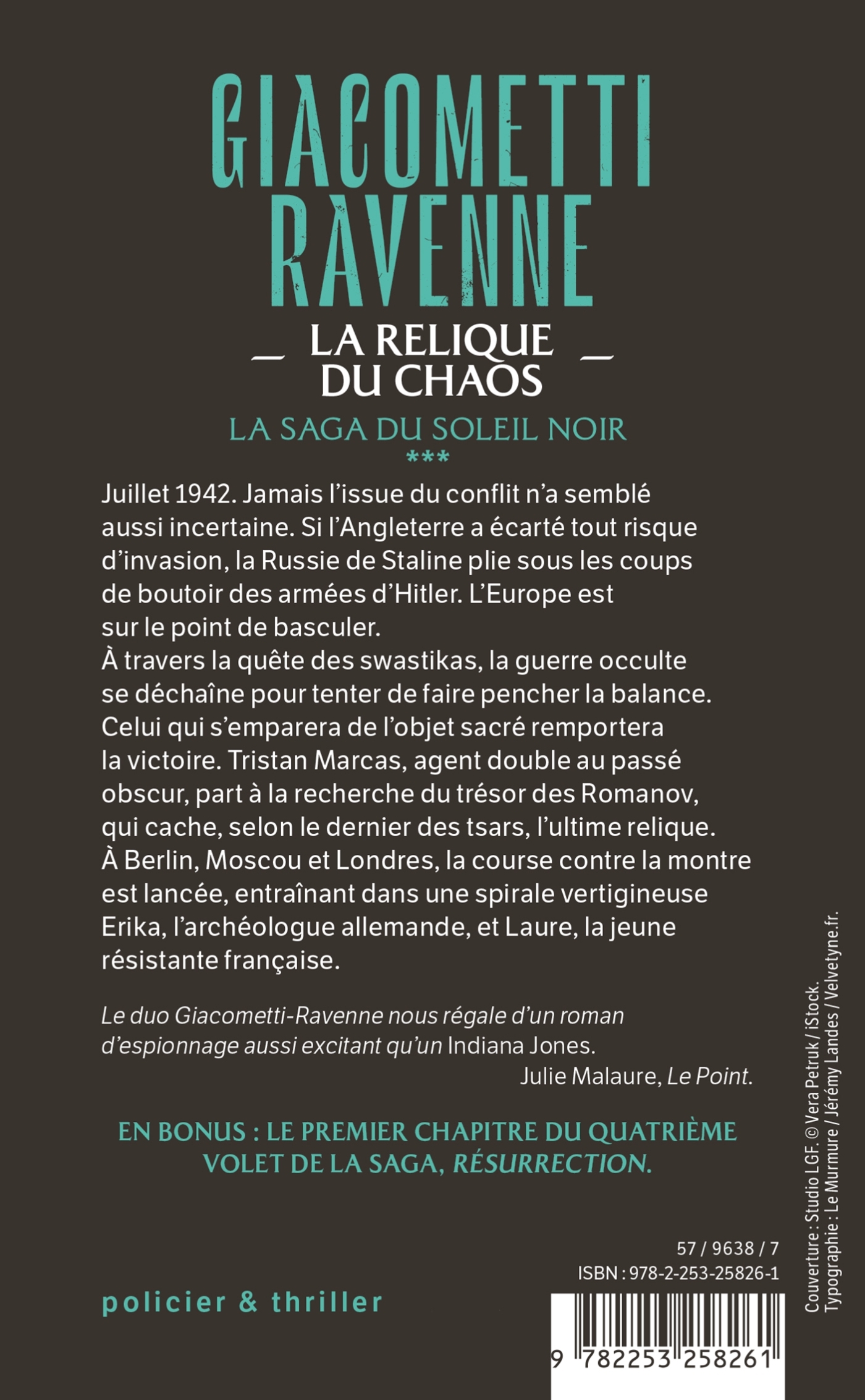 La Relique du chaos (La Saga Soleil noir, Tome 3) - Éric Giacometti - LGF