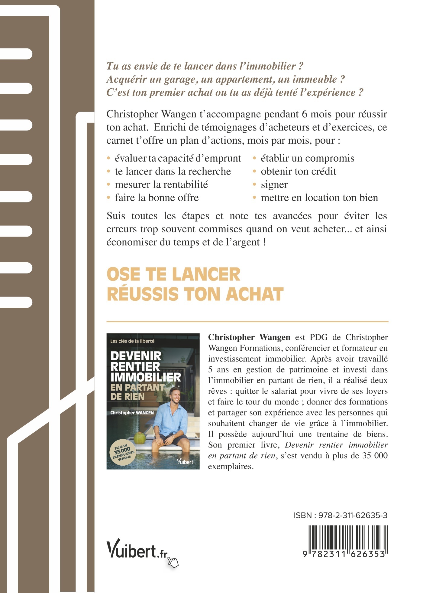 Carnet de bord du (futur) rentier immobilier - Christopher Wangen - VUIBERT