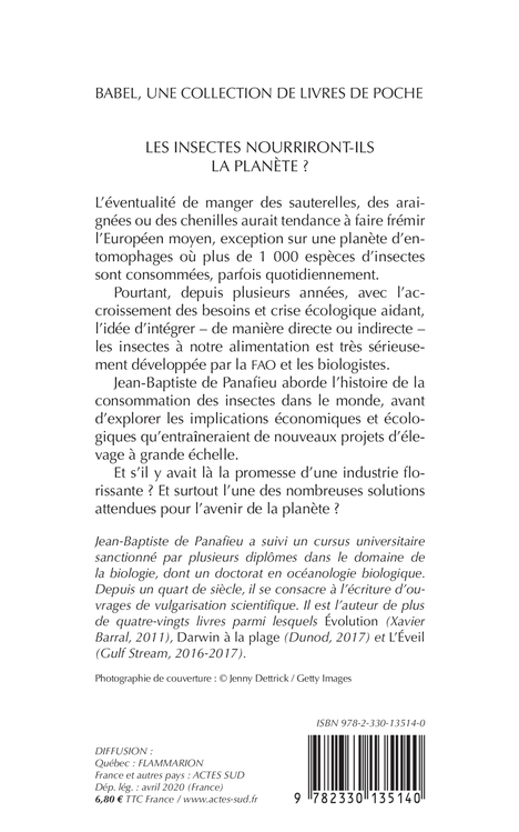 Les insectes nourriront-ils la planète ? - Jean-Baptiste De Panafieu - ACTES SUD