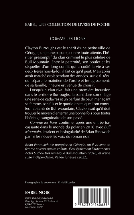 Comme les lions - Brian Panowich - ACTES SUD