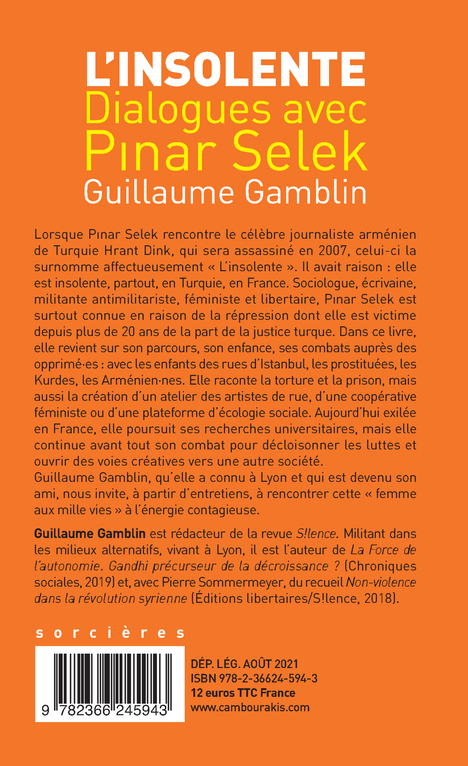 L'insolente (poche) - Guillaume Gamblin - CAMBOURAKIS