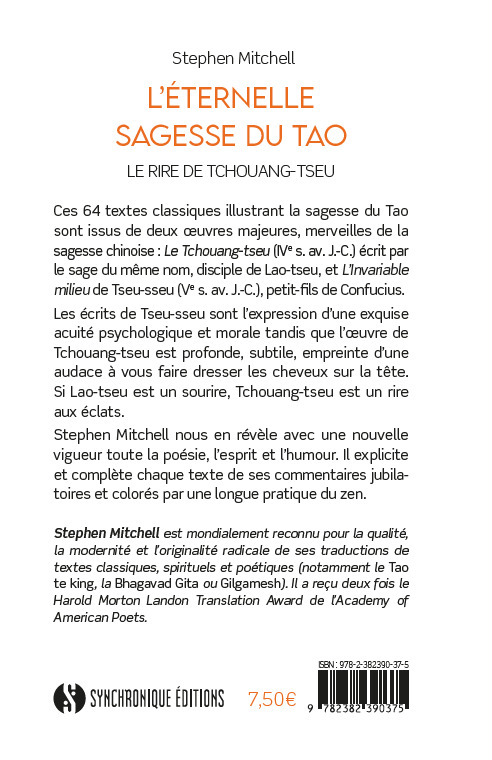 L'éternelle sagesse du Tao - Le Rire de Tchouang-tseu - Stephen Mitchell - SYNCHRONIQUE