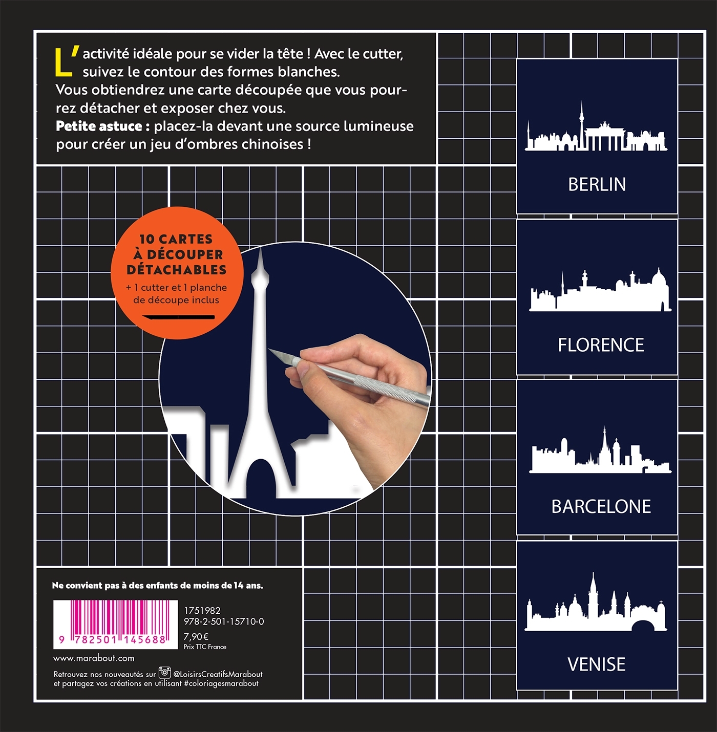 Cartes à découper - Skyline -  A DECOUPER - MARABOUT