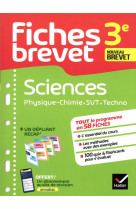 FICHES BREVET SCIENCES 3E - PHYSIQUE-CHIMIE, SVT, TECHNOLOGIE BREVET 2024 - FICHES DE REVISION & QUI
