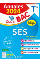Annales Objectif BAC 2024 - Spécialité SES