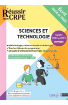 SCIENCES ET TECHNOLOGIE - ECRIT 2024 ET 2025