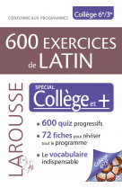 600 exercices de latin, spécial collège