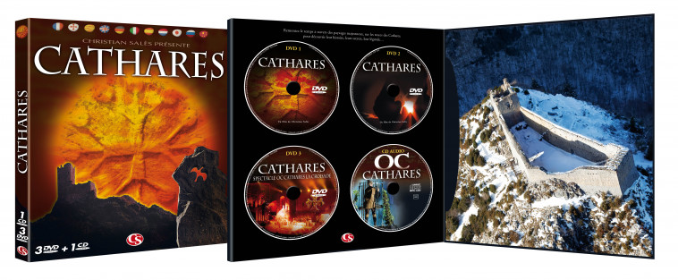 CATHARES - COFFRET CATHARES - 3 DVD + 1CD - SALES CHRISTIAN - CHRISTIAN SALES