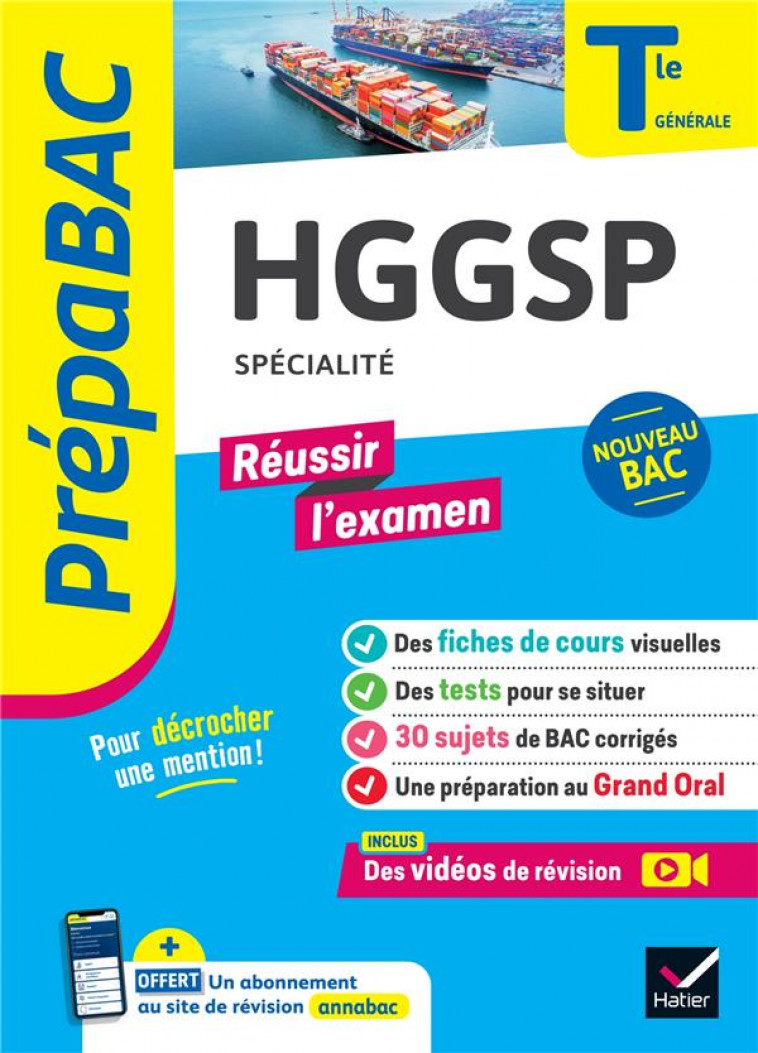 HGGSP TLE GENERALE (SPECIALITE) - PREPABAC REUSSIR L-EXAMEN - BAC 2024 - NOUVEAU PROGRAMME DE TERMIN - CLAVEL/VAN DE WANDEL - HATIER SCOLAIRE