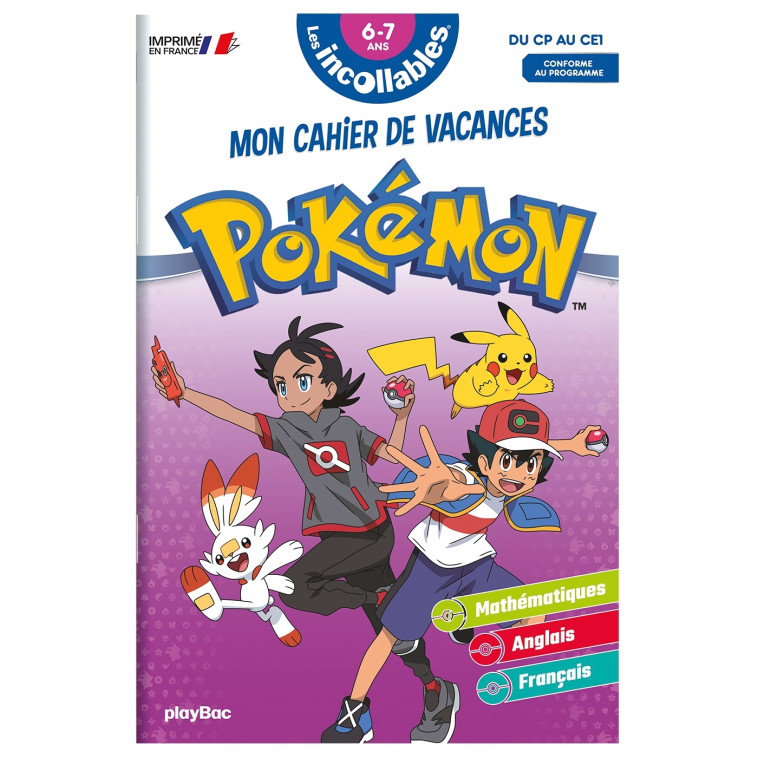Cahier de vacances Pokémon - Les incollables - CP au CE1 - 6/7 ans - Play Bac Éditions Play Bac Éditions, Stéphanie Herbaut - PLAY BAC